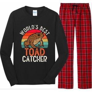 Worlds Best Toad Catcher Funny Amphibian Toad Long Sleeve Pajama Set