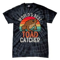 Worlds Best Toad Catcher Funny Amphibian Toad Tie-Dye T-Shirt