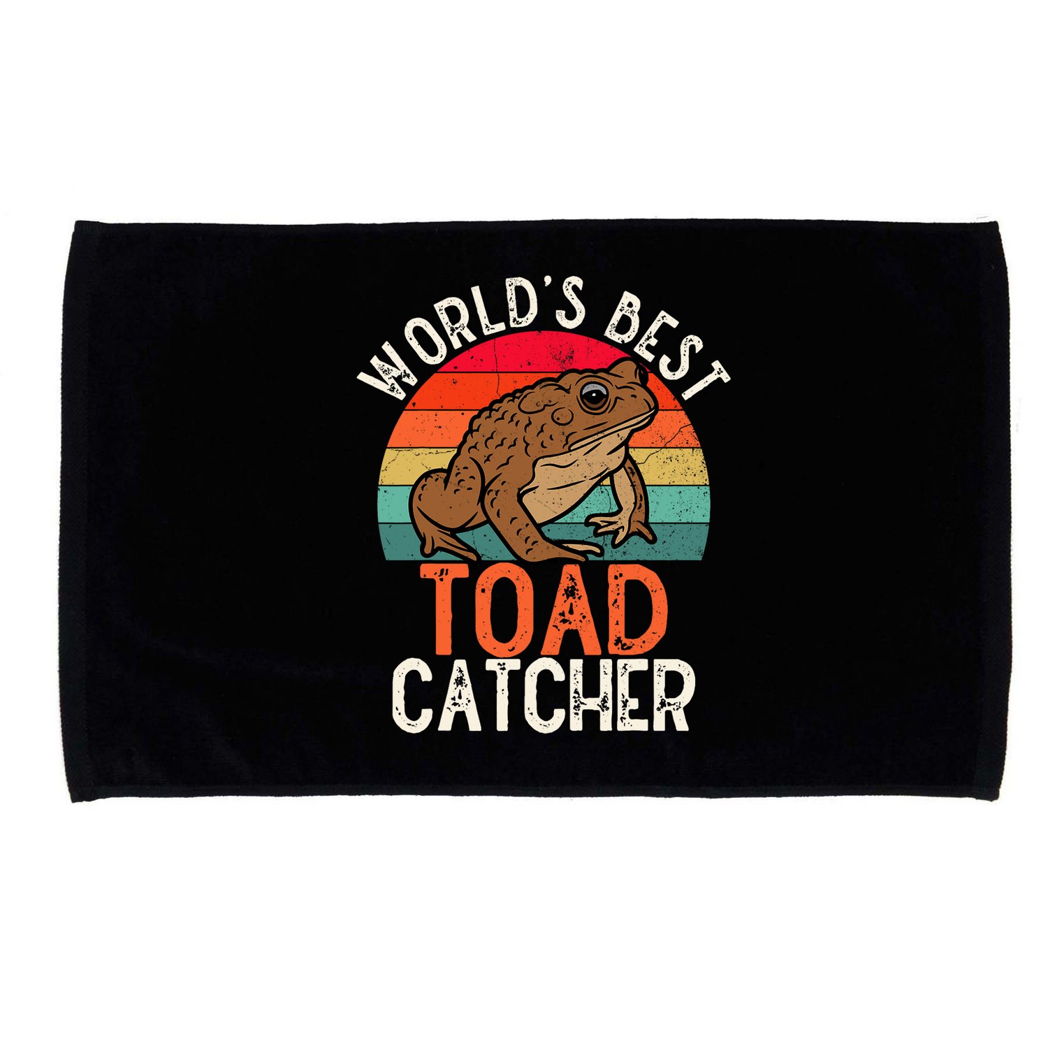 Worlds Best Toad Catcher Funny Amphibian Toad Microfiber Hand Towel