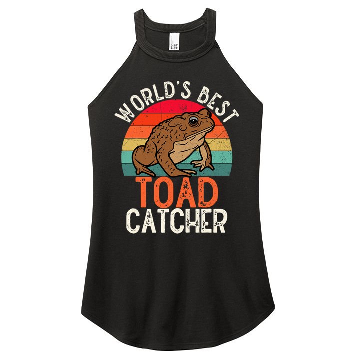 Worlds Best Toad Catcher Funny Amphibian Toad Women's Perfect Tri Rocker Tank