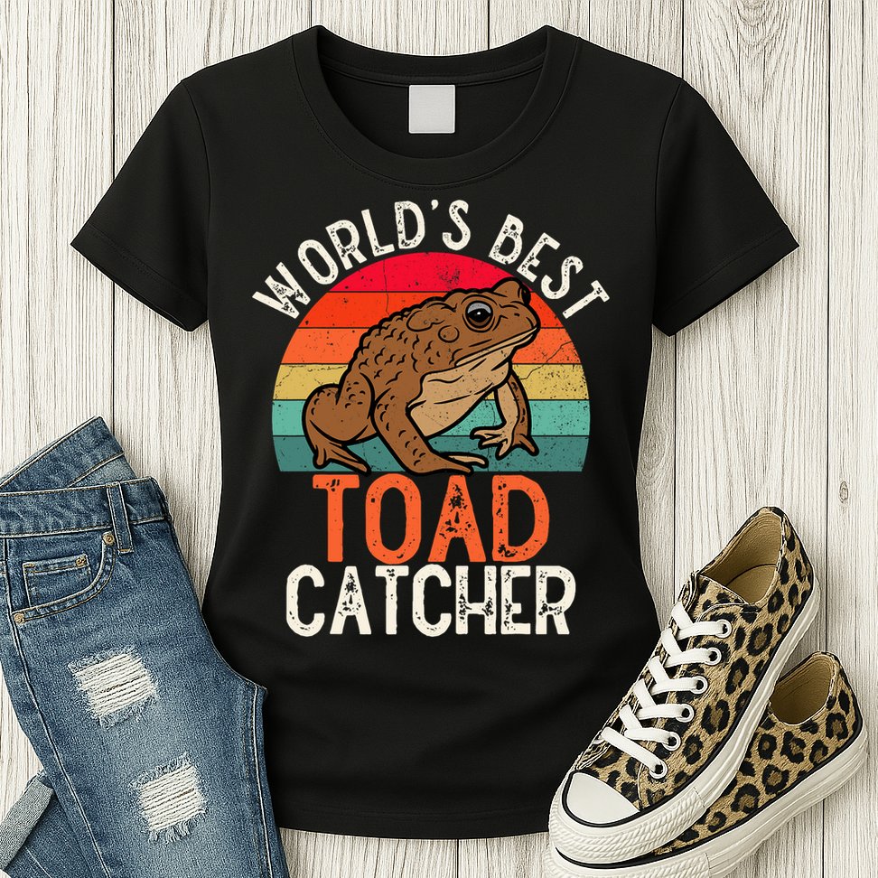 Worlds Best Toad Catcher Funny Amphibian Toad Womens T-Shirt