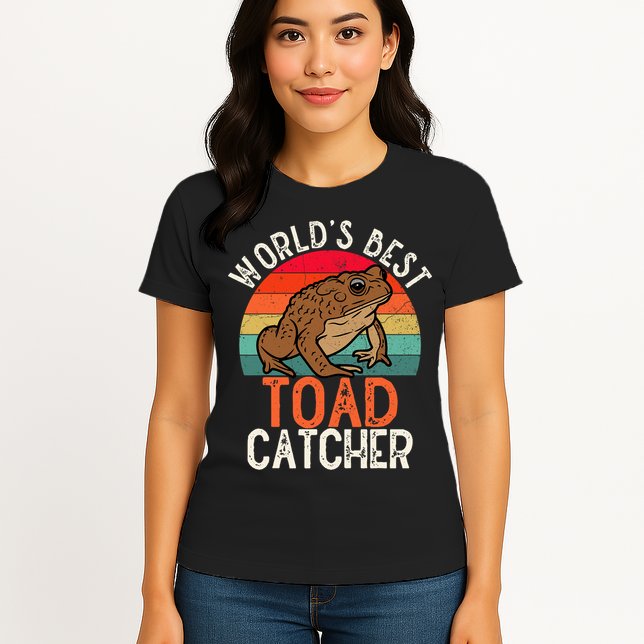 Worlds Best Toad Catcher Funny Amphibian Toad Womens T-Shirt