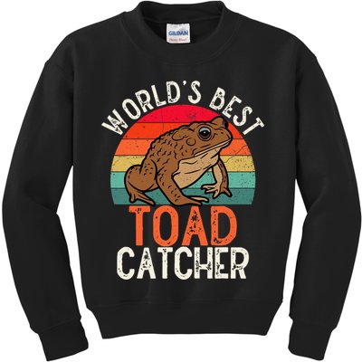 Worlds Best Toad Catcher Funny Amphibian Toad Kids Sweatshirt