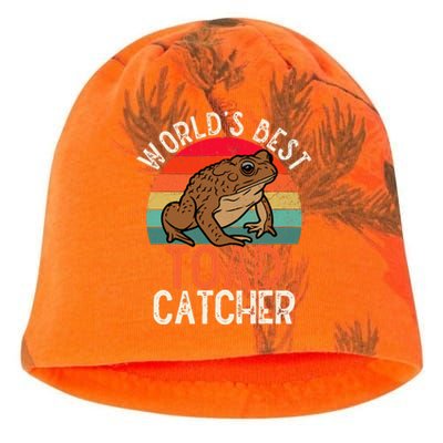 Worlds Best Toad Catcher Funny Amphibian Toad Kati - Camo Knit Beanie