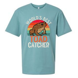 Worlds Best Toad Catcher Funny Amphibian Toad Sueded Cloud Jersey T-Shirt