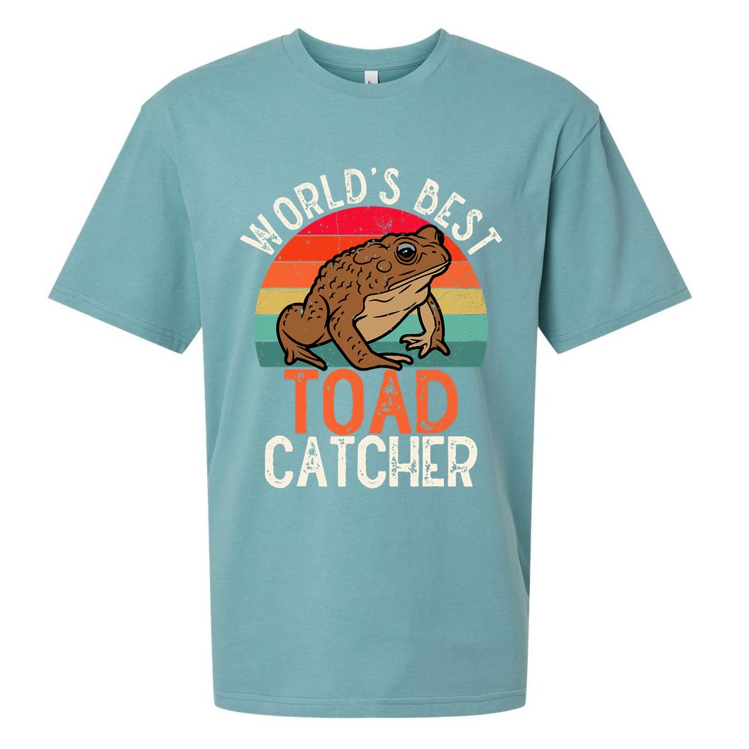 Worlds Best Toad Catcher Funny Amphibian Toad Sueded Cloud Jersey T-Shirt