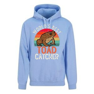 Worlds Best Toad Catcher Funny Amphibian Toad Unisex Surf Hoodie