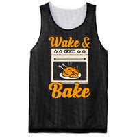 Wake Bake Turkey Feast Meal Dinner Chef Funny Thanksgiving Mesh Reversible Basketball Jersey Tank