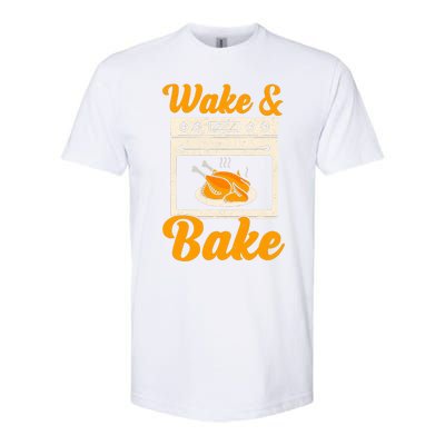 Wake Bake Turkey Feast Meal Dinner Chef Funny Thanksgiving Softstyle® CVC T-Shirt