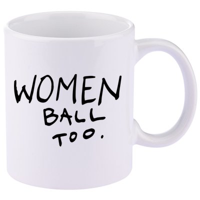 Women Ball Too 11oz C Handle Ceramic Mug