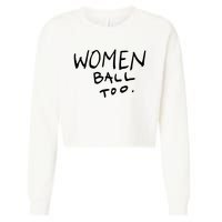 Women Ball Too Cropped Pullover Crew