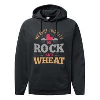 We Built This City On Rock And Wheat Or Board Game Performance Fleece Hoodie