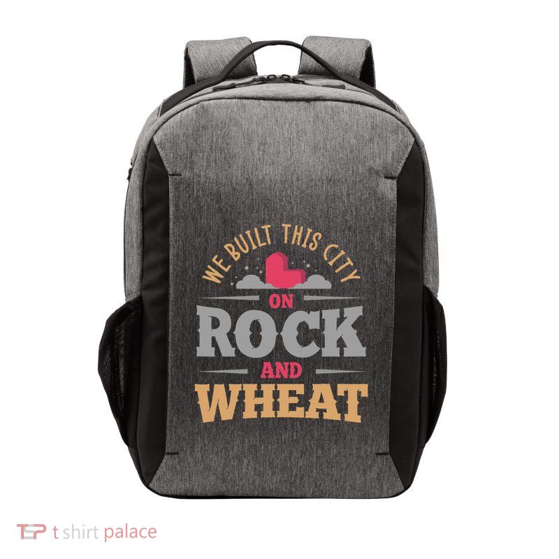 We Built This City On Rock And Wheat Or Board Game Vector Backpack