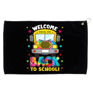 Welcome Back To School Funny Outfit School Bus Driver Grommeted Golf Towel