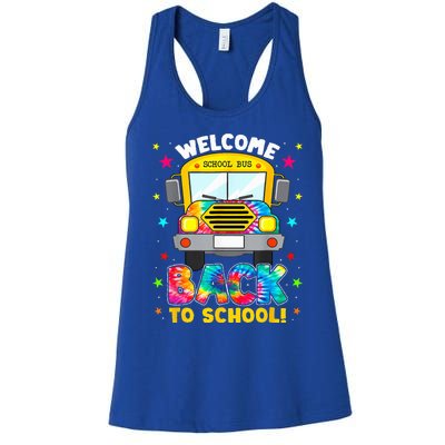 Welcome Back To School Funny Outfit School Bus Driver Women's Racerback Tank