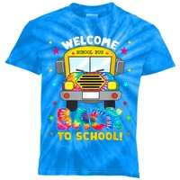 Welcome Back To School Funny Outfit School Bus Driver Kids Tie-Dye T-Shirt