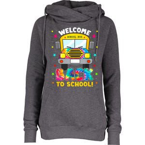 Welcome Back To School Funny Outfit School Bus Driver Womens Funnel Neck Pullover Hood