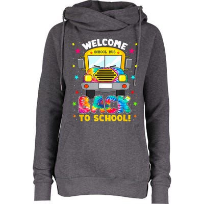 Welcome Back To School Funny Outfit School Bus Driver Womens Funnel Neck Pullover Hood