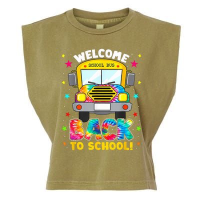 Welcome Back To School Funny Outfit School Bus Driver Garment-Dyed Women's Muscle Tee