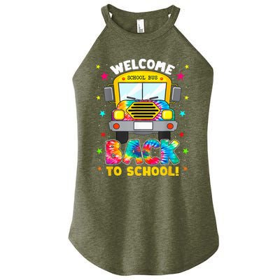 Welcome Back To School Funny Outfit School Bus Driver Women’s Perfect Tri Rocker Tank