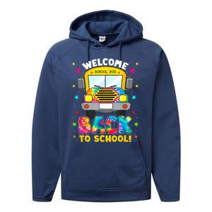 Welcome Back To School Funny Outfit School Bus Driver Performance Fleece Hoodie