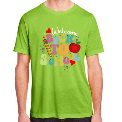 Welcome Back To School Happy First Day Of School Teachers Adult ChromaSoft Performance T-Shirt