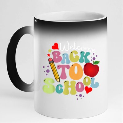 Welcome Back To School Happy First Day Of School Teachers 11oz Black Color Changing Mug