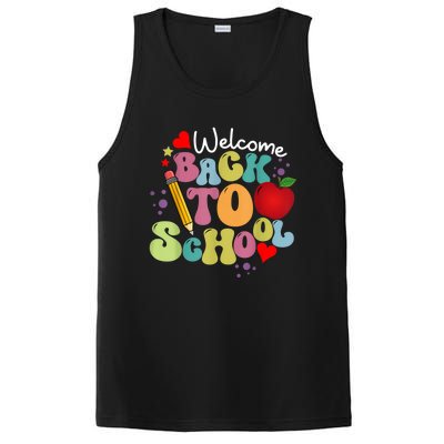 Welcome Back To School Happy First Day Of School Teachers PosiCharge Competitor Tank