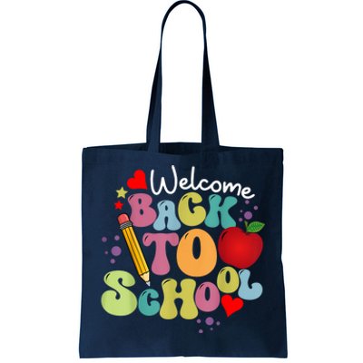 Welcome Back To School Happy First Day Of School Teachers Tote Bag