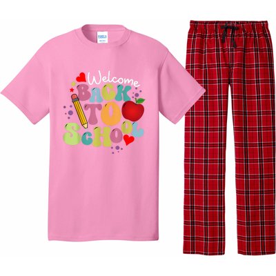 Welcome Back To School Happy First Day Of School Teachers Pajama Set