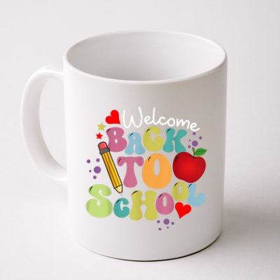 Welcome Back To School Happy First Day Of School Teachers Coffee Mug