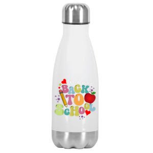 Welcome Back To School Happy First Day Of School Teachers Stainless Steel Insulated Water Bottle