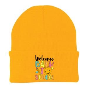 Welcome Back To School First Day Of School Teachers Knit Cap Winter Beanie