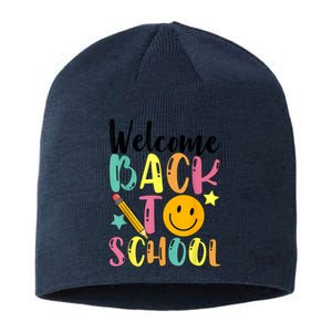 Welcome Back To School First Day Of School Teachers Sustainable Beanie