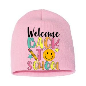 Welcome Back To School First Day Of School Teachers Short Acrylic Beanie