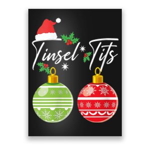 WoJingle Balls Tinsel Tits Funny Christmas Matching Couple Poster