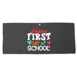 Welcome Back To School First Day Of School Teachers Kids Large Microfiber Waffle Golf Towel