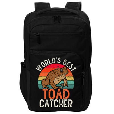 Worlds Best Toad Catcher Funny Amphibian Toad Impact Tech Backpack