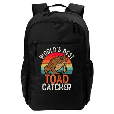 Worlds Best Toad Catcher Funny Amphibian Toad Daily Commute Backpack