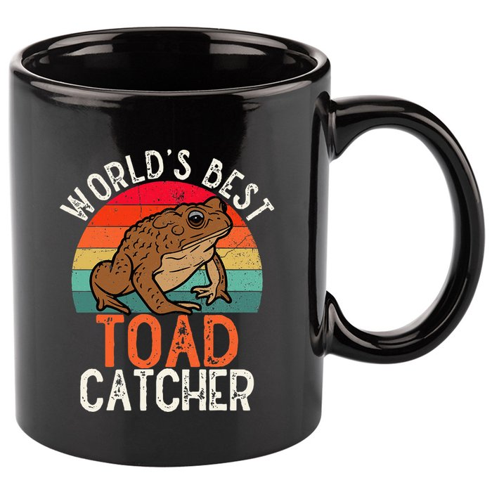 Worlds Best Toad Catcher Funny Amphibian Toad 11oz C Handle Ceramic Mug