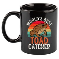 Worlds Best Toad Catcher Funny Amphibian Toad 11oz C Handle Ceramic Mug