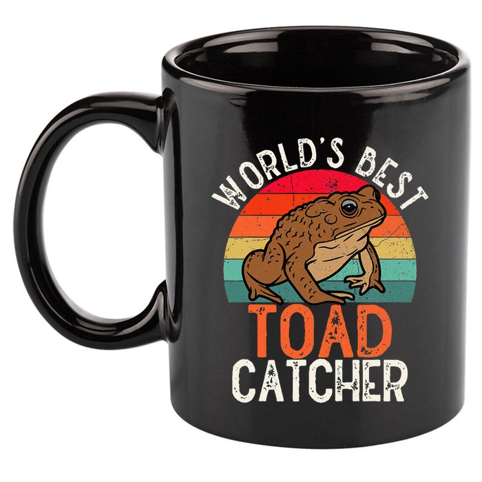 Worlds Best Toad Catcher Funny Amphibian Toad 11oz C Handle Ceramic Mug
