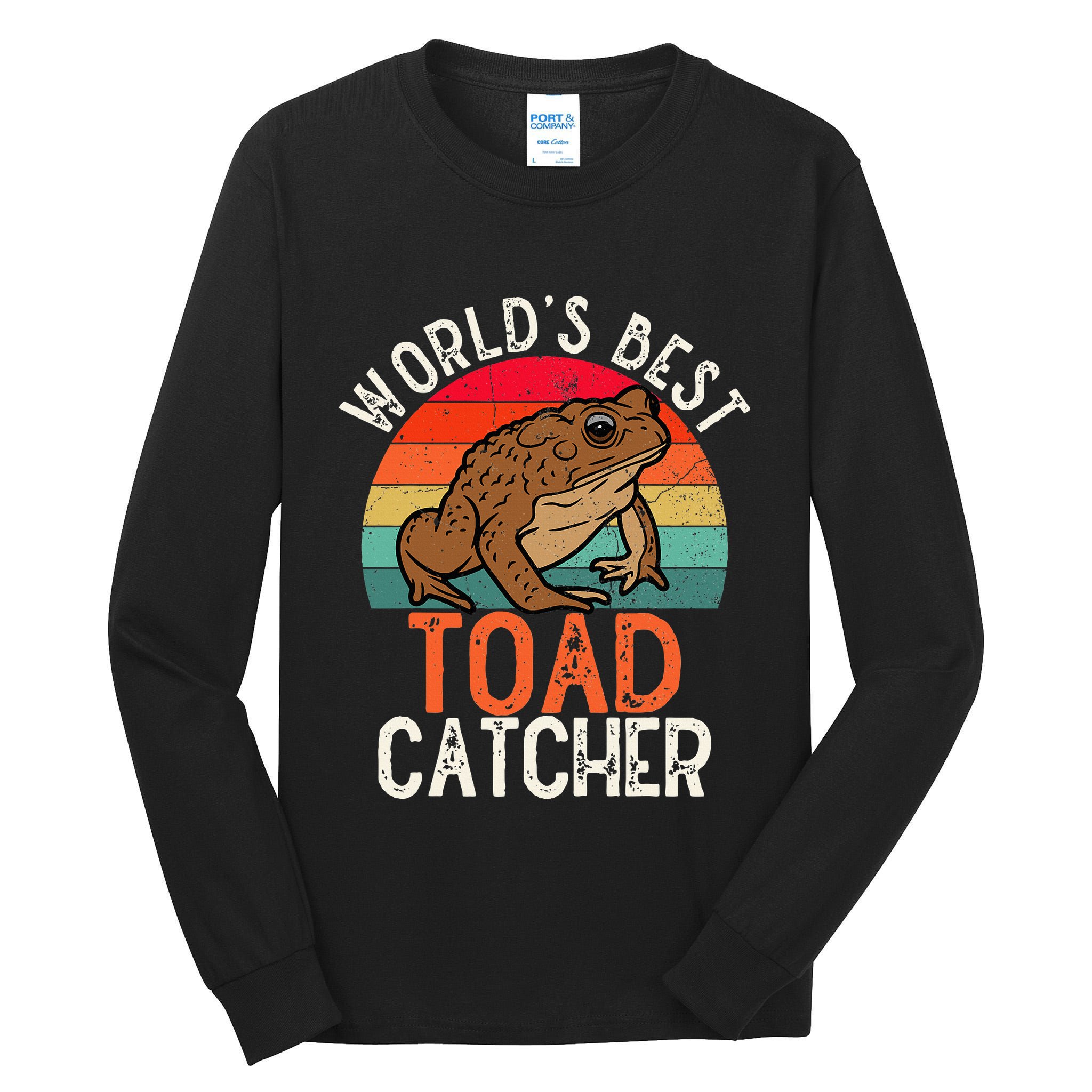 Worlds Best Toad Catcher Funny Amphibian Toad Tall Long Sleeve T-Shirt