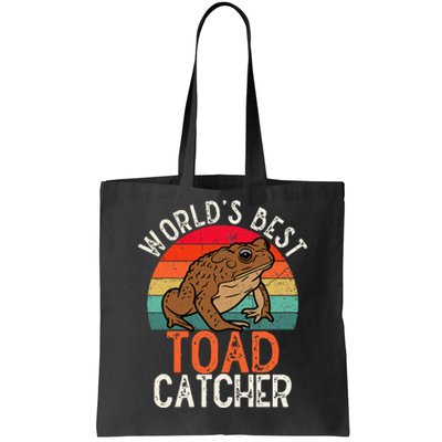 Worlds Best Toad Catcher Funny Amphibian Toad Tote Bag