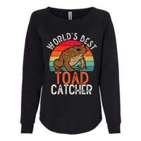 Worlds Best Toad Catcher Funny Amphibian Toad Womens California Wash Sweatshirt