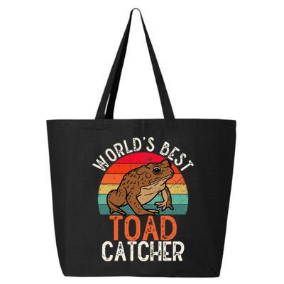 Worlds Best Toad Catcher Funny Amphibian Toad 25L Jumbo Tote