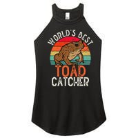 Worlds Best Toad Catcher Funny Amphibian Toad Women’s Perfect Tri Rocker Tank