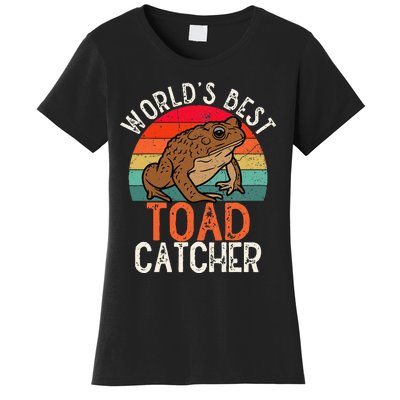 Worlds Best Toad Catcher Funny Amphibian Toad Women's T-Shirt