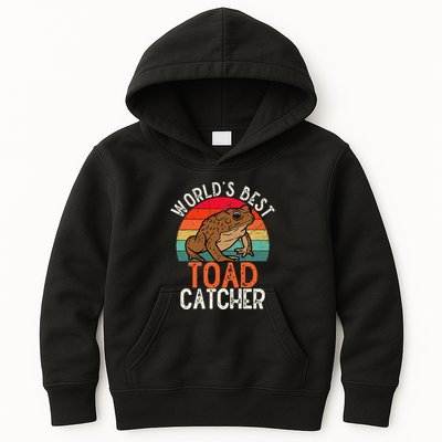 Worlds Best Toad Catcher Funny Amphibian Toad Kids Hoodie