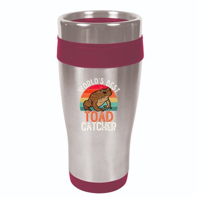 Worlds Best Toad Catcher Funny Amphibian Toad 16oz Travel Tumbler